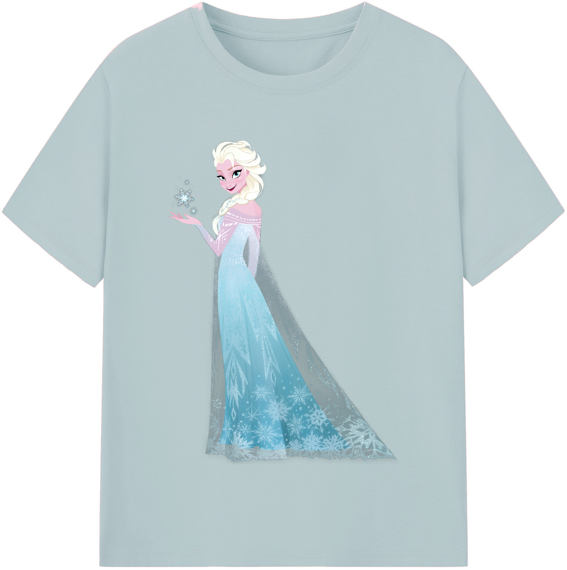 （画像用） アナと雪の女王 アンナ エルサ Frozen Anna Elsa 綿100％半袖Tシャツ（フロントプリント）